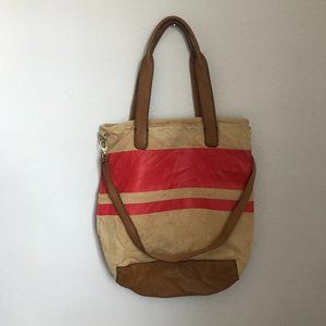 Gap red striped bag